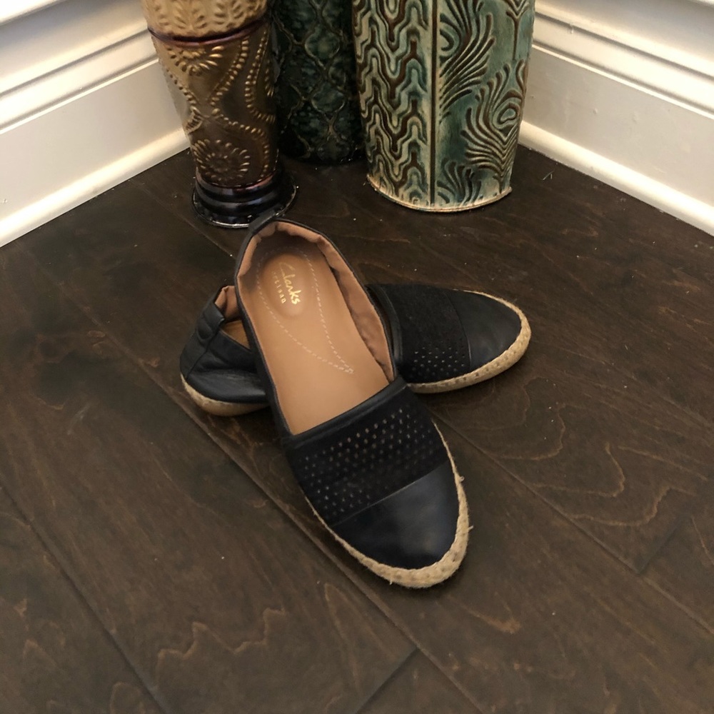 Size 8 Black Clark Espadrilles